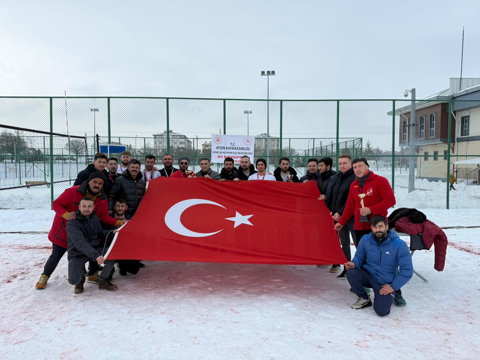 Afşin’de İlk Kez Kar Voleybolu Turnuvası Düzenlendi1