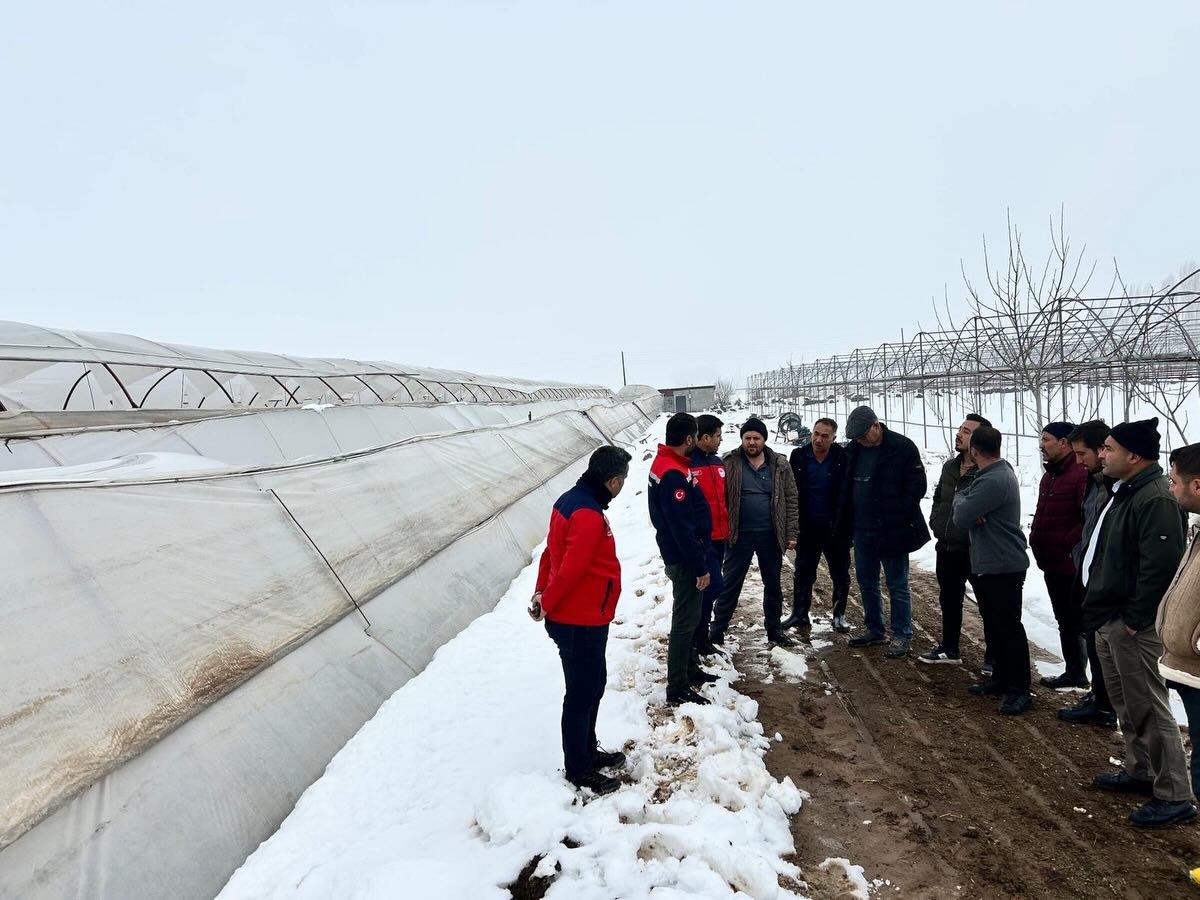 Yoğun Kar Yağışı Türkoğlu’nda Seralara Zarar Verdi3