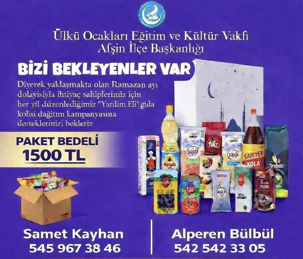 Ülkü Ocakları’ndan ‘Yardım Eli’ Kolileri İçin Bağış Çağrısı