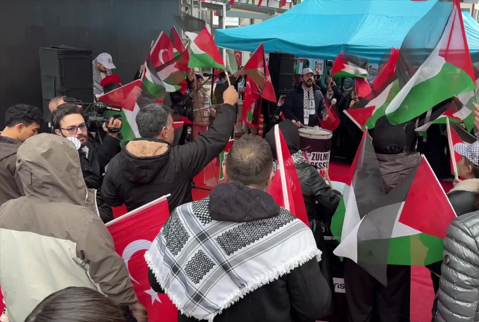 İsrail'in Gazze'ye Yönelik Saldırıları Protesto Edildi (2)