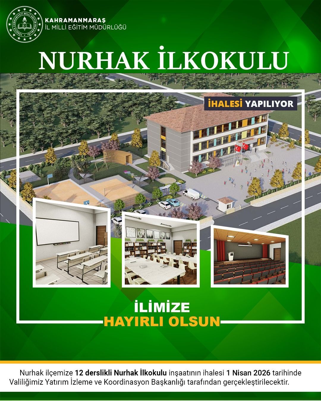 Nurhak’a 12 Derslikli Yeni İlkokul Müjdesi