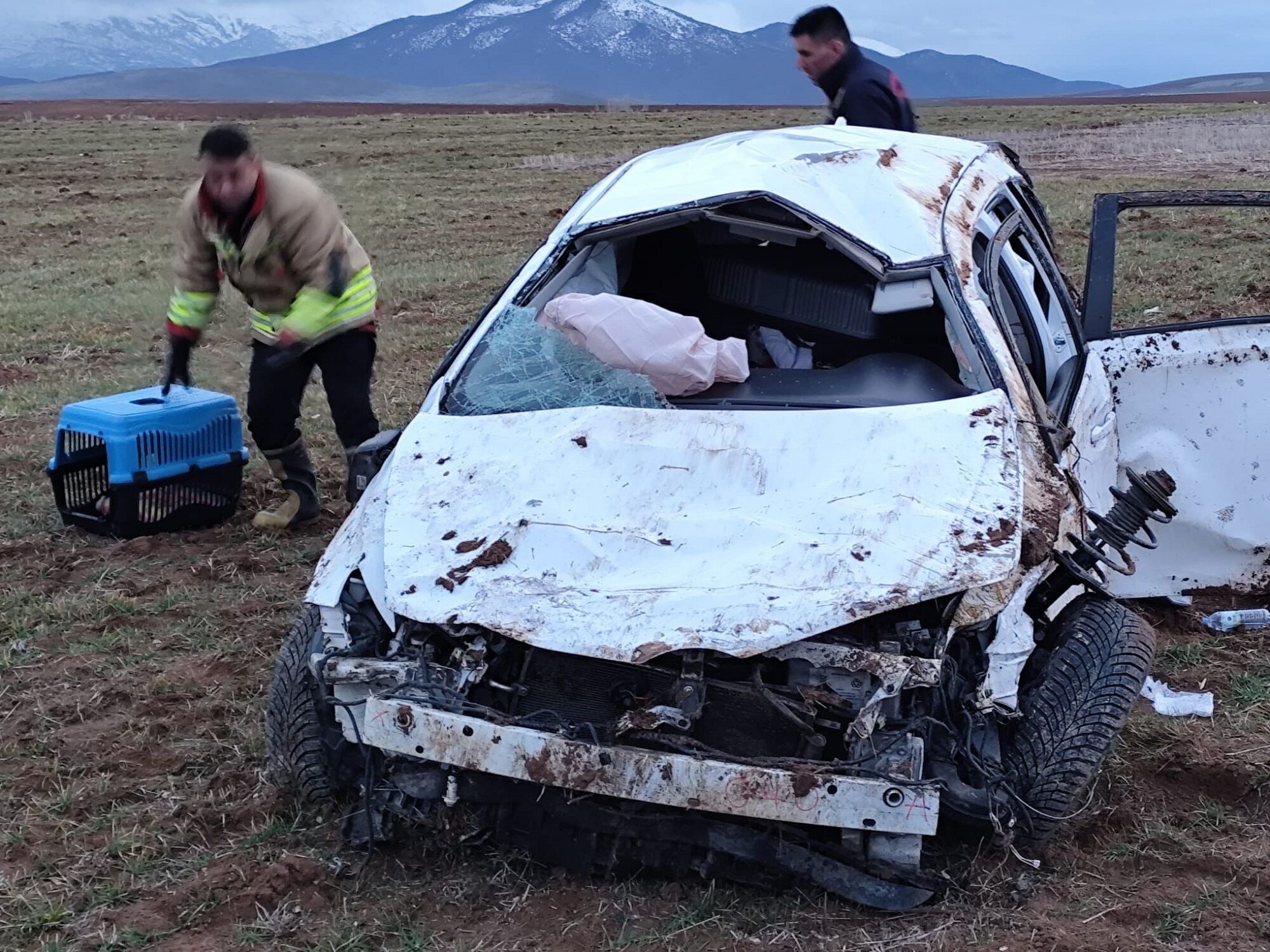 Afşin Göksun Karayolunda Kaza 2 Yaralı (2)