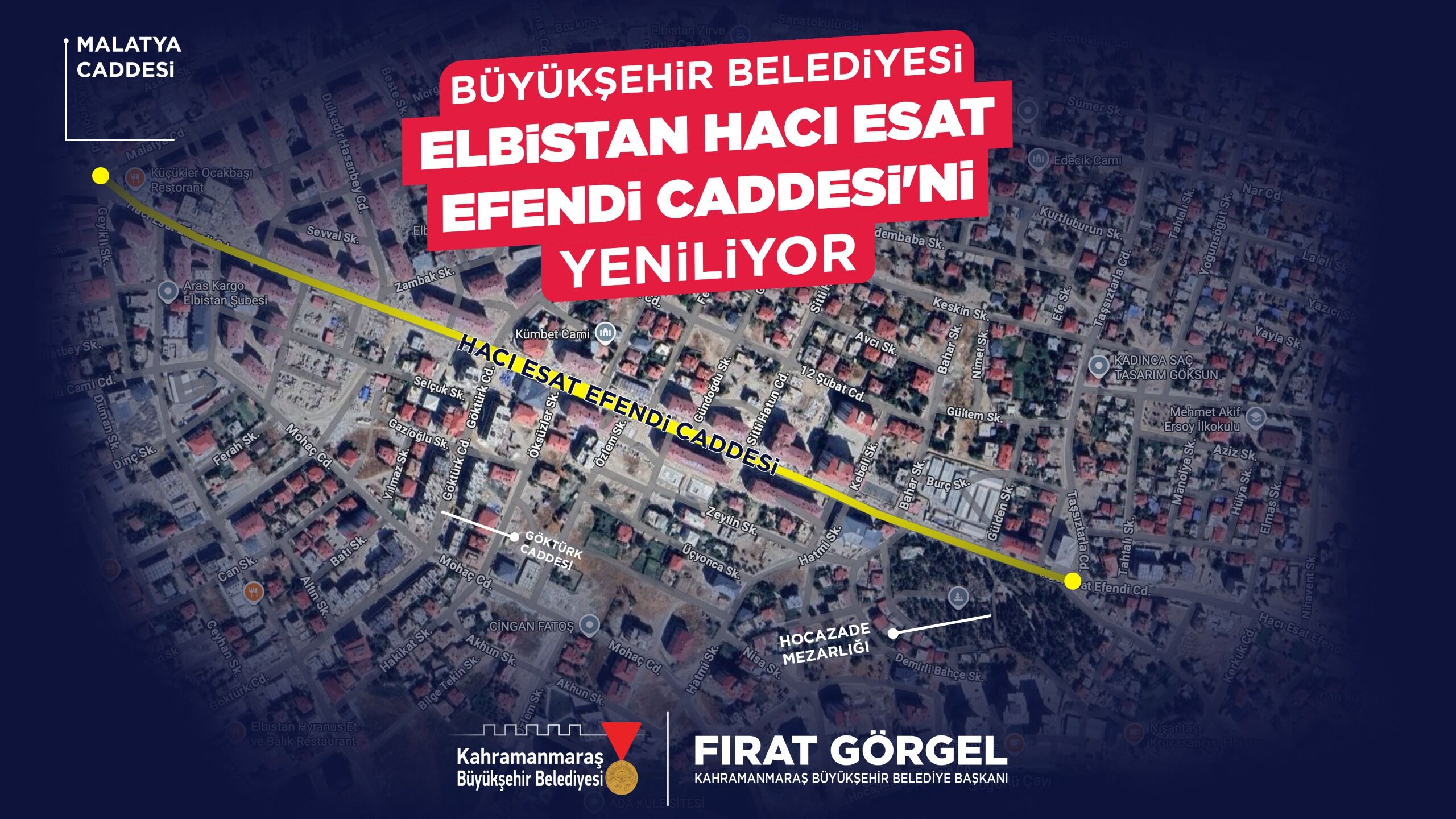 Büyükşehir, Elbistan Hacı Esat Efendi Caddesi’ni 30 Milyonluk Yatırımla Yeniliyor (1)-1