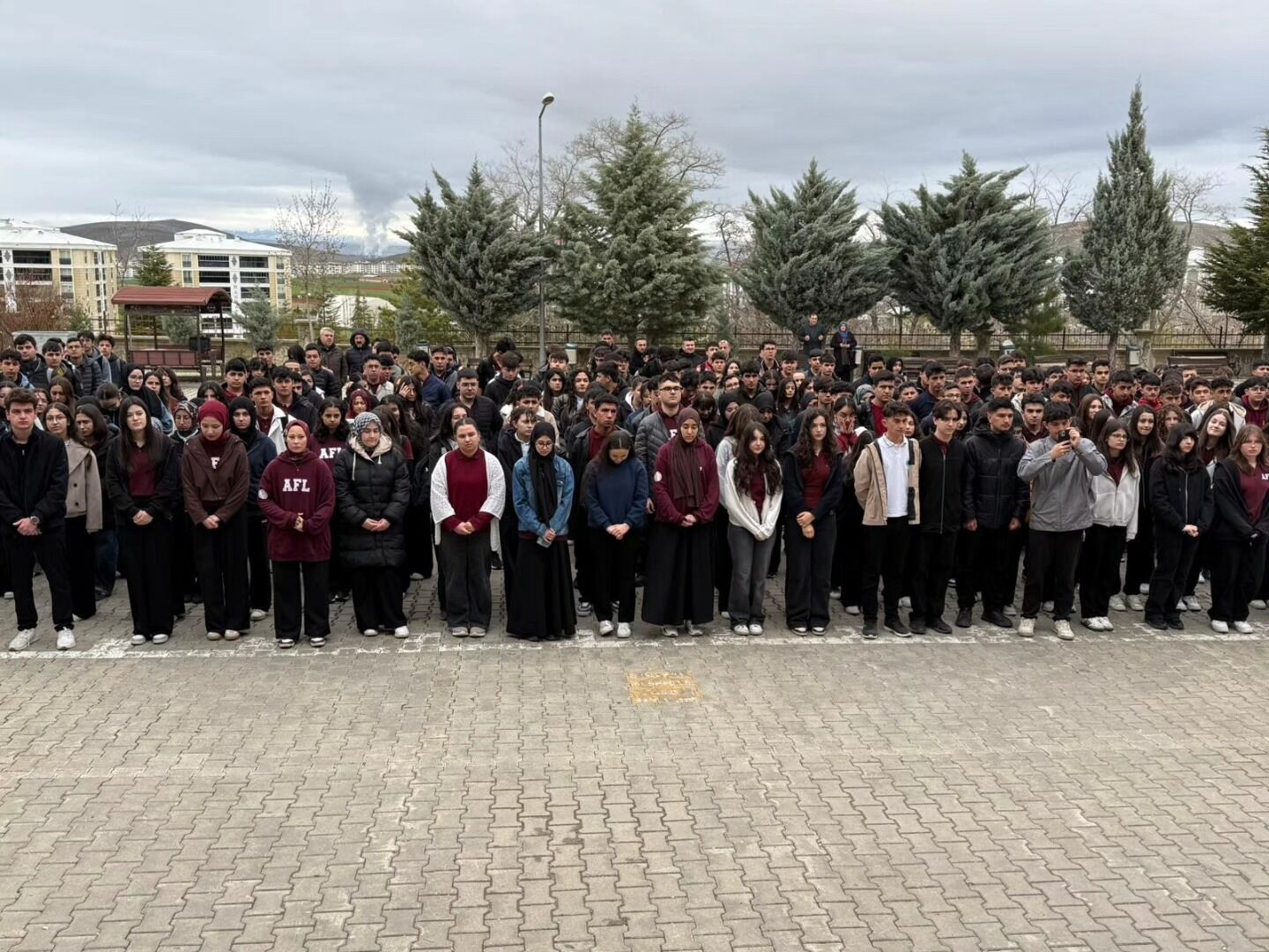 Afşin’de Duygu Dolu Anma Okul Saldırısında Hayatını Kaybedenler Dualarla Anıldı