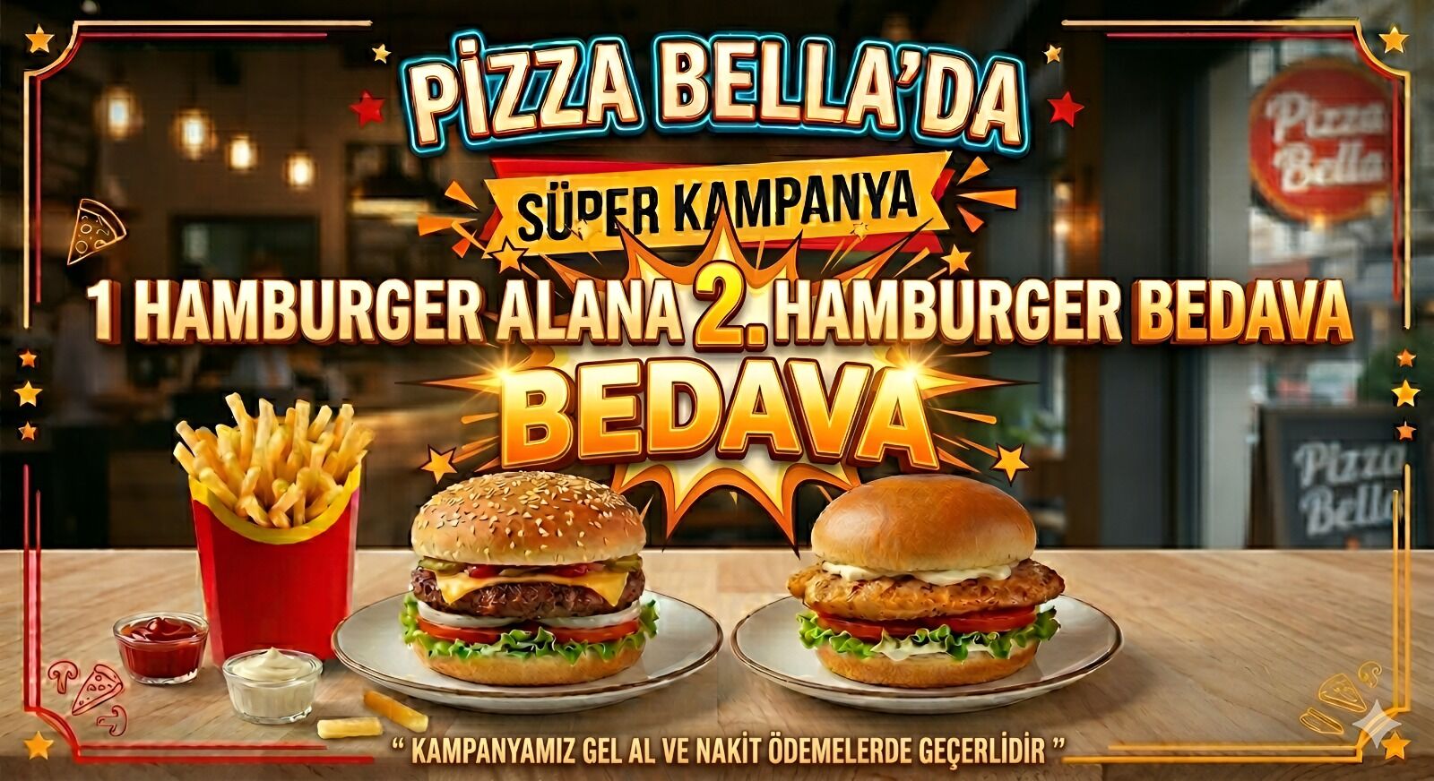 Pizza Bella Hamburger