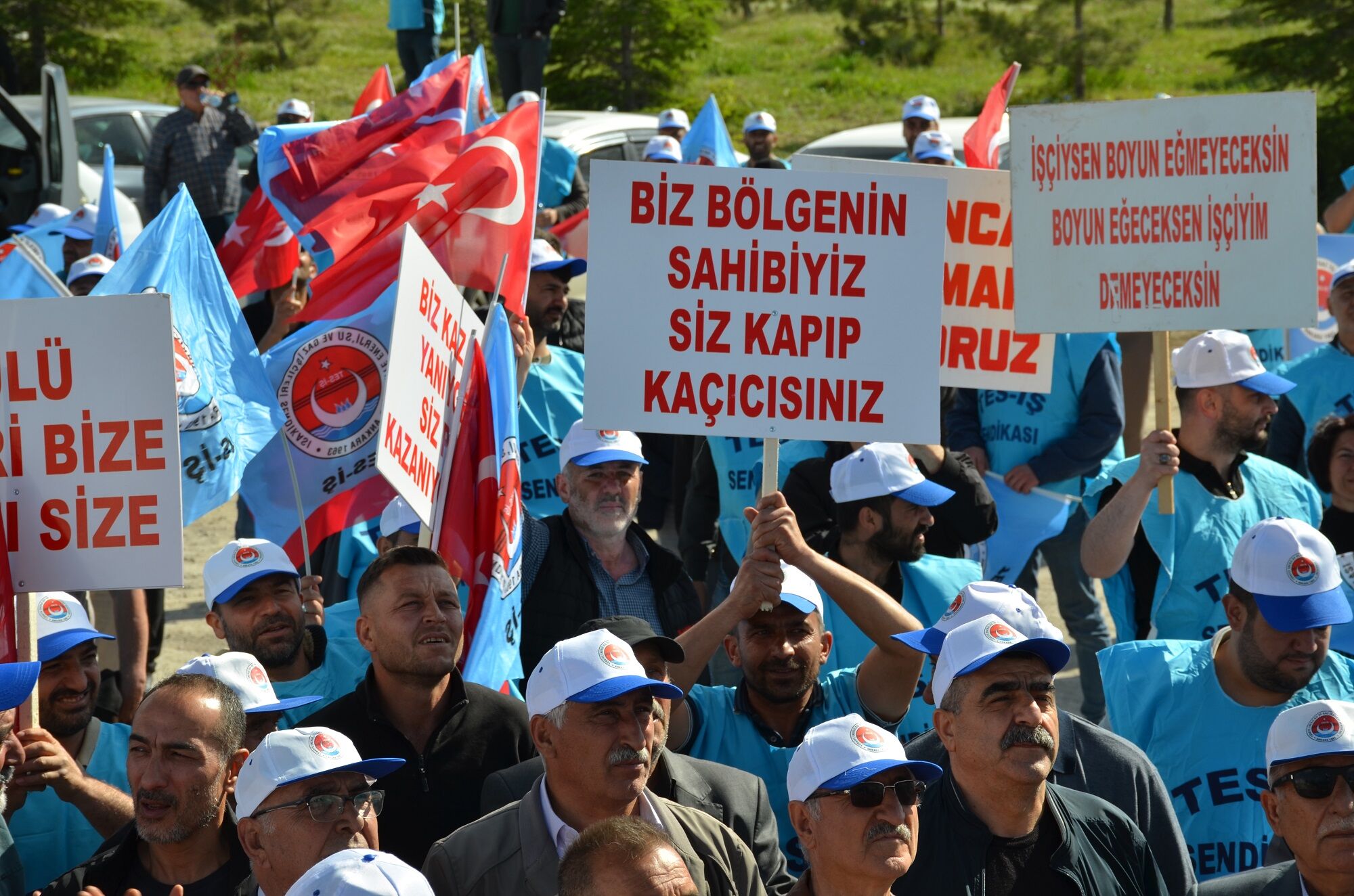 Termik Santral Önünde Yoğun Katılımlı İşçi Eylemi “Haklarımızı İstiyoruz” (15)