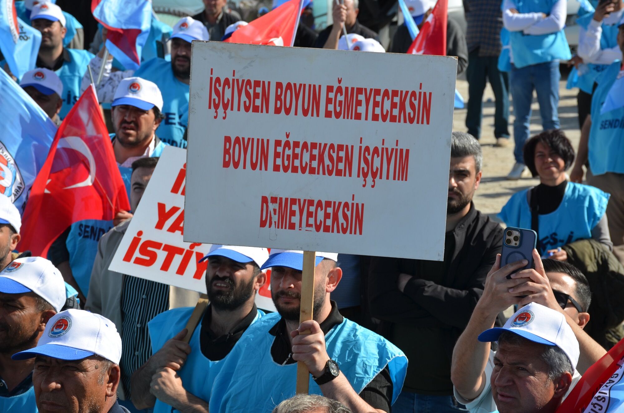 Termik Santral Önünde Yoğun Katılımlı İşçi Eylemi “Haklarımızı İstiyoruz” (21)