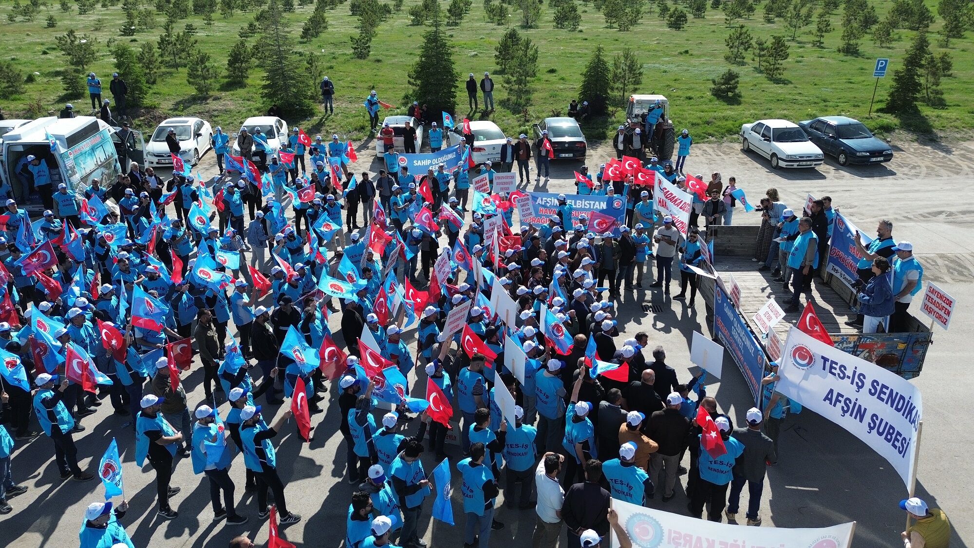 Termik Santral Önünde Yoğun Katılımlı İşçi Eylemi “Haklarımızı İstiyoruz” (5)