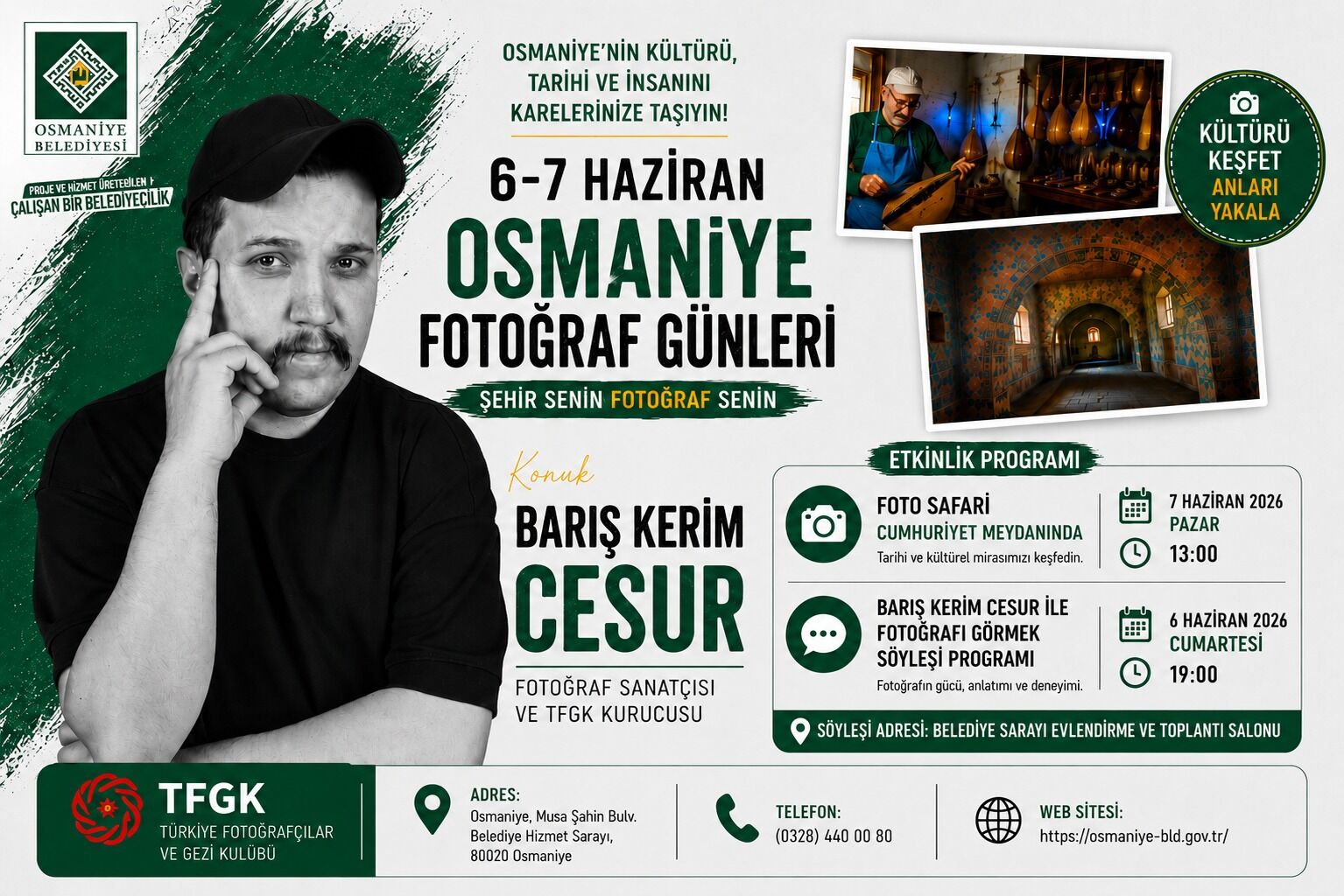 Osmaniye’de Fotoğraf Günleri Başlıyor: Sanat ve Keşif Dolu Bir Hafta
