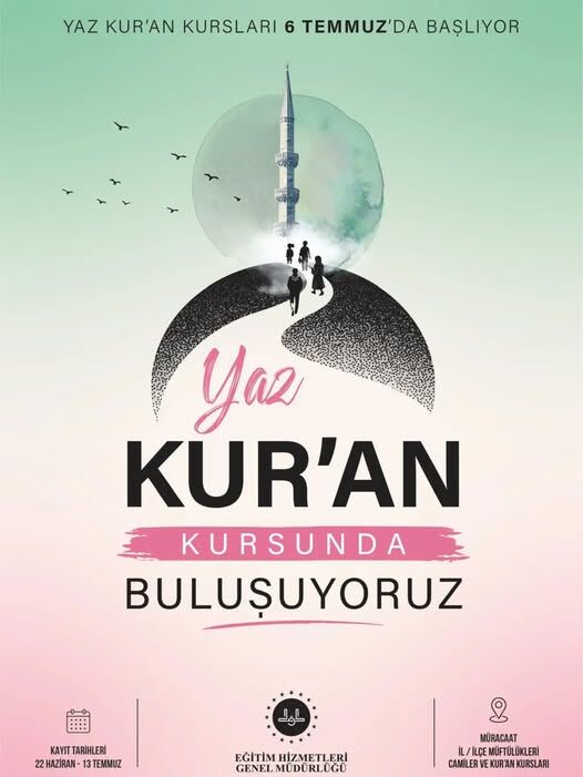 Afşin’de Yaz Kur’an Kursları 6 Temmuz’da Başlıyor