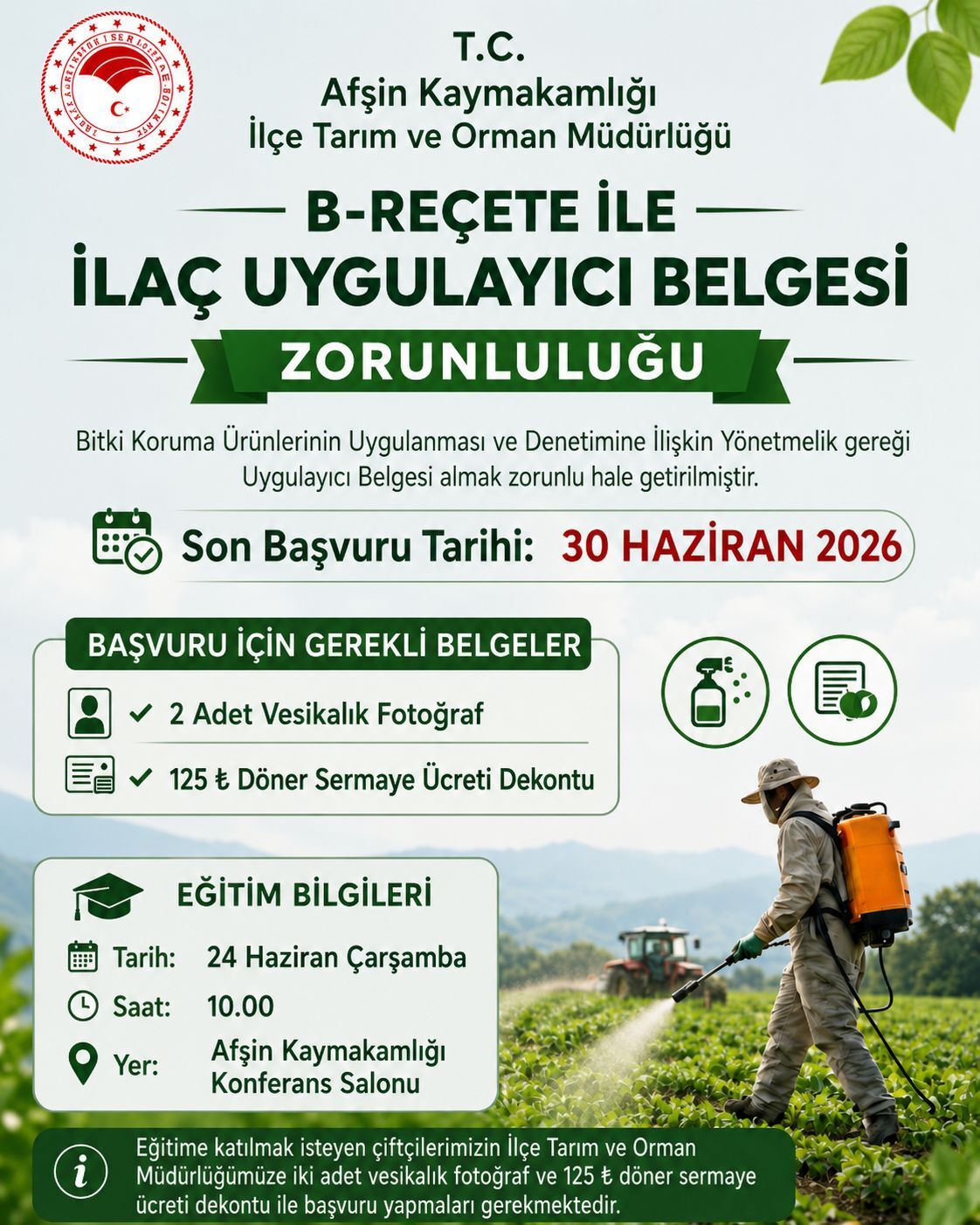 Afşin’de Reçete ve Uygulayıcı Belgesi Zorunluluğu Başlıyor-1