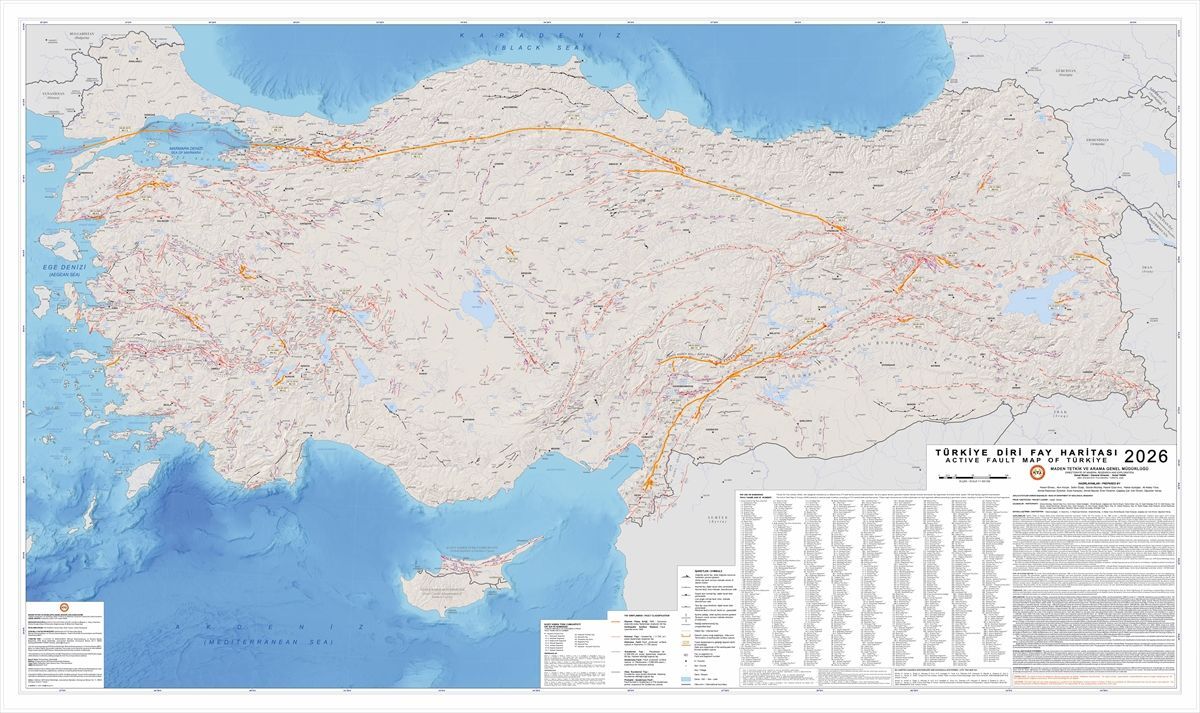 Türkiye Diri Fay Haritası Güncellendi