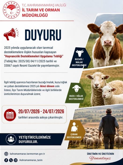 Kahramanmaraş'ta Hayvancılık Desteklemesi-1