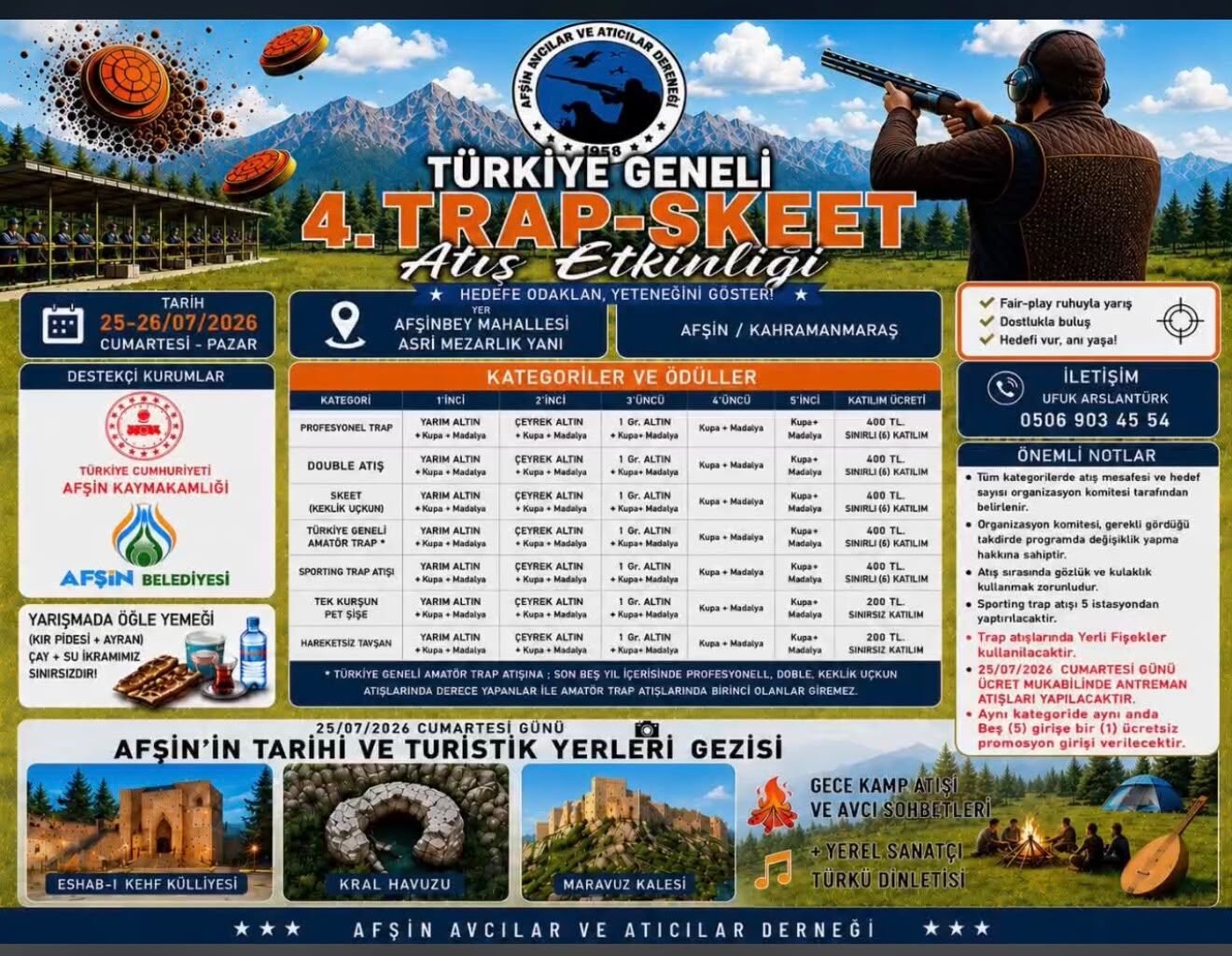 Afşin'de 4.Trap Ve Skeet Yarışmasında Geri Sayım Başladıı