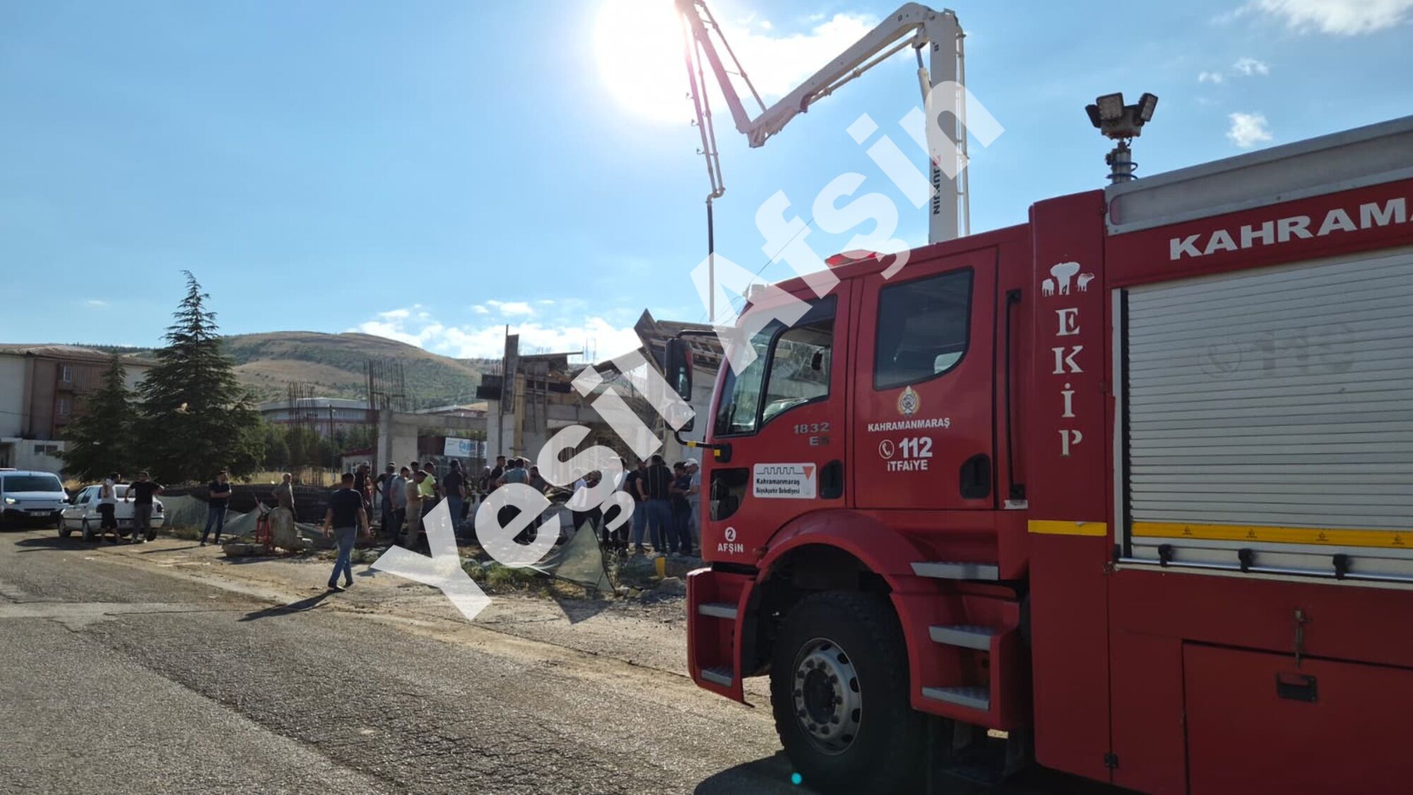 Afşin'de İnşaatta Kalıp İskelesi Çöktü 4 İşçi Yaralandı (4)