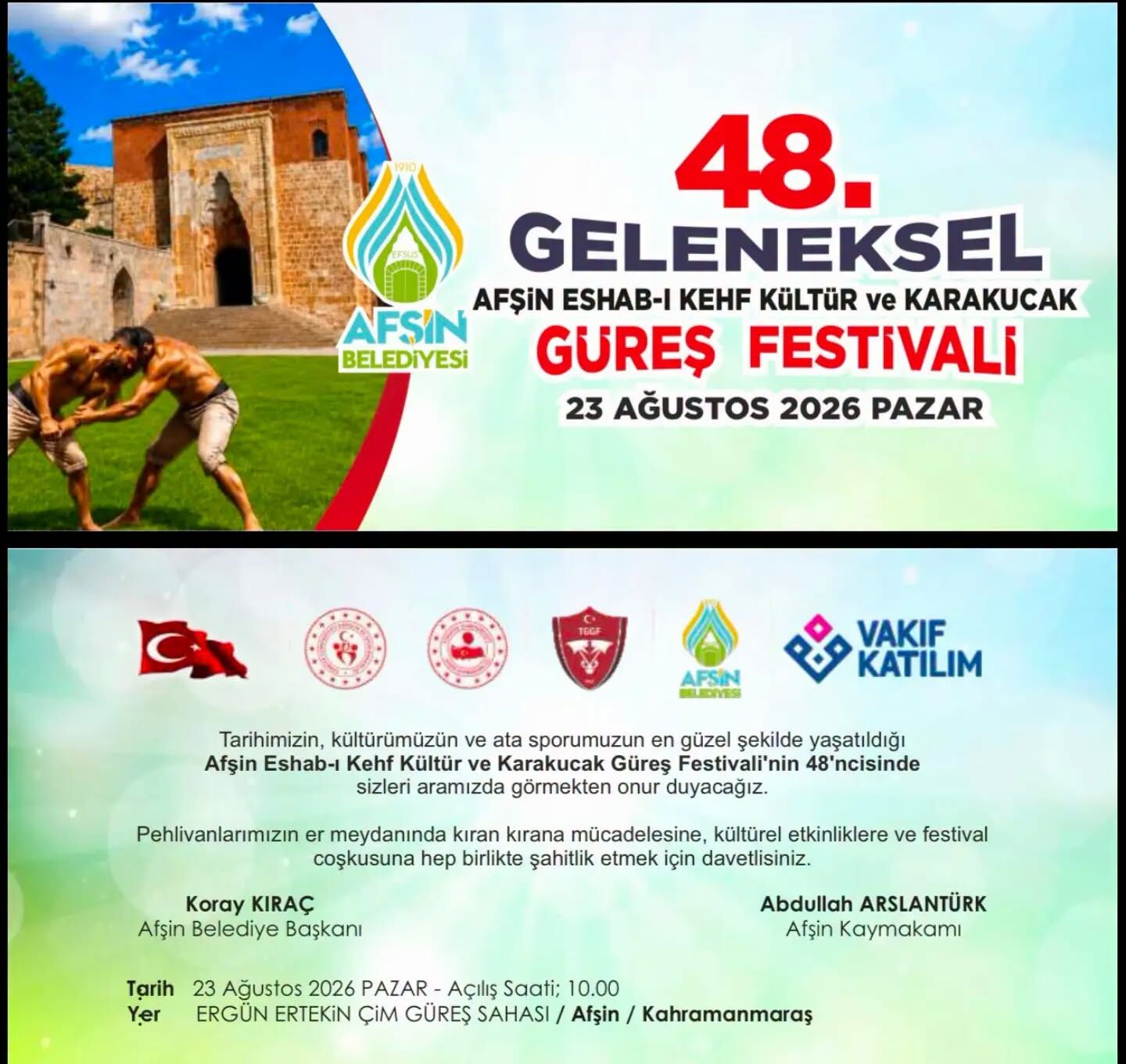 Afşin’de 48. Karakucak Güreş Festivali Yarın Başlıyor Pehlivanlar Er Meydanına Çıkacak11