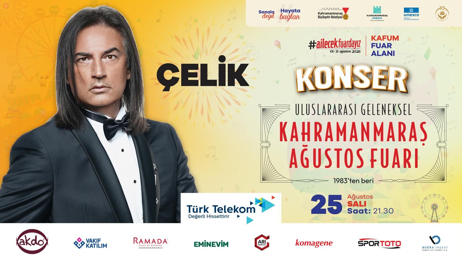 Ağustos Fuarı’nda Salı Günü Çelik Sahne Alacak-1