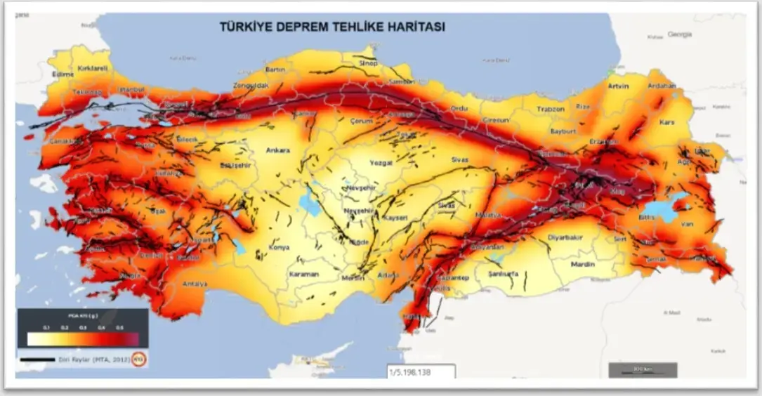Türkiye Deprem Risk Haritası 2026: Hangi İller Fay Hattı Üzerinde? Kahramanmaraş Kaçıncı Derecede?