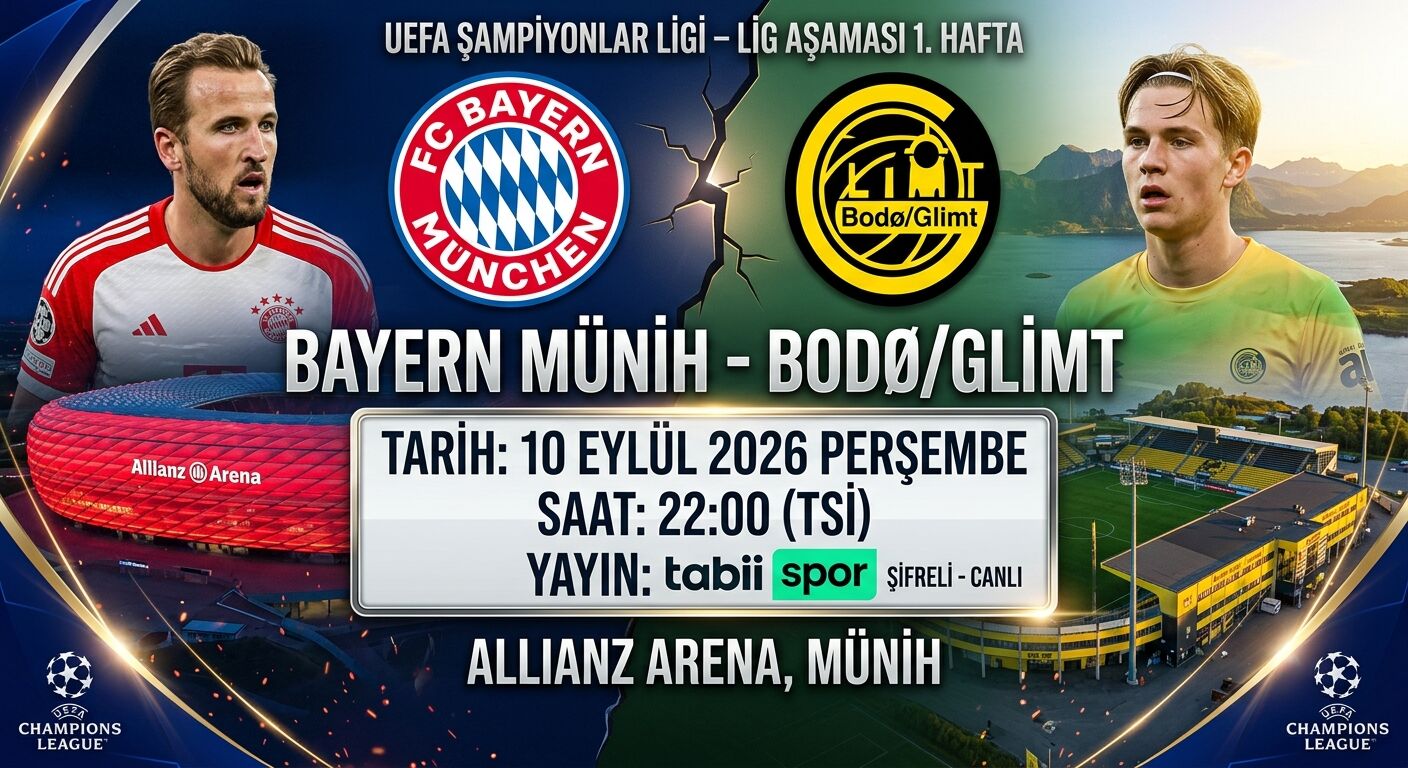 Bayern Münih - Bodø/Glimt Maçı Ne Zaman, Saat Kaçta ve Hangi Kanalda? (Şampiyonlar Ligi)
