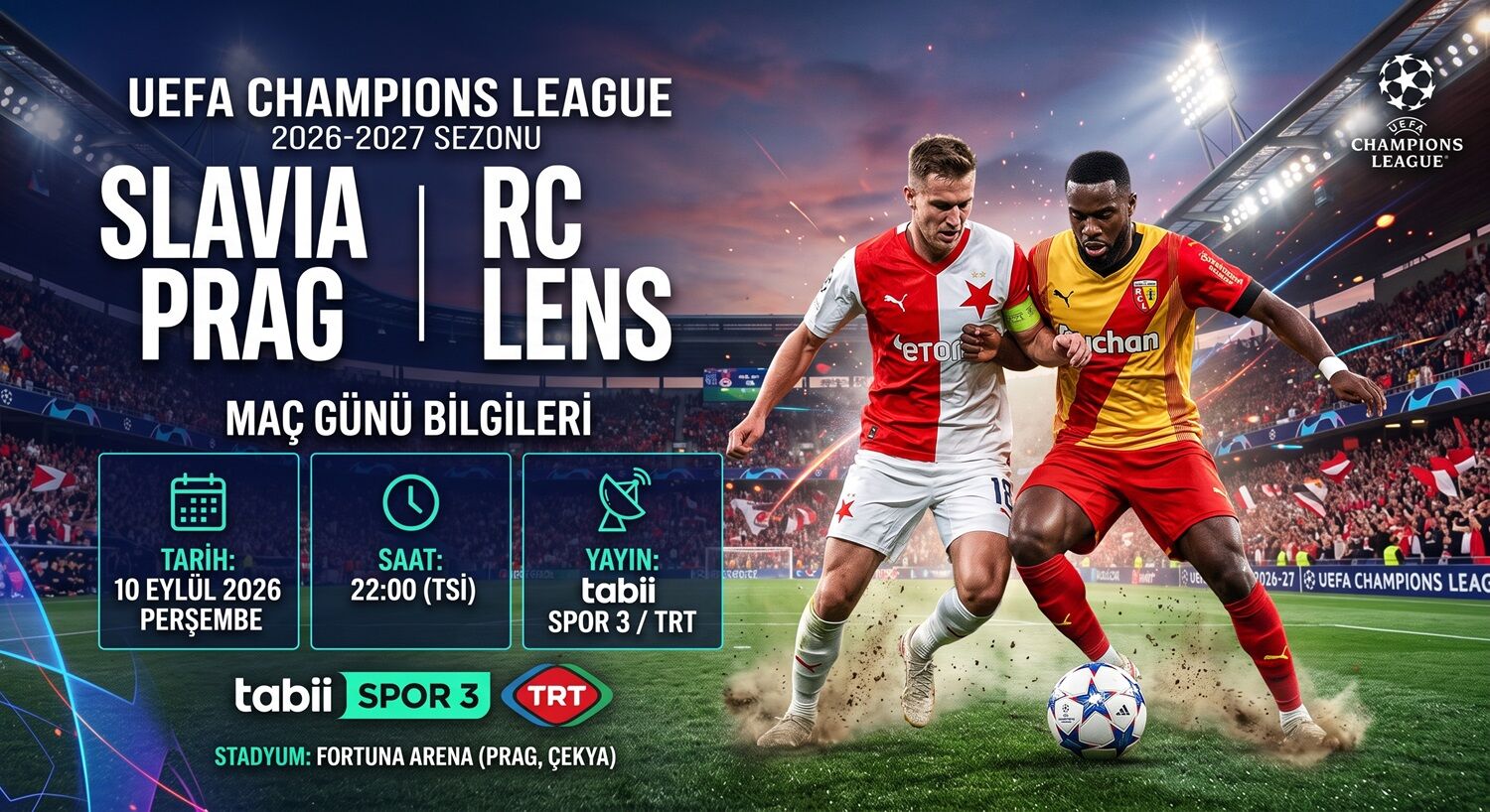 Slavia Prag - Lens Maçı Ne Zaman, Saat Kaçta, Hangi Kanalda?