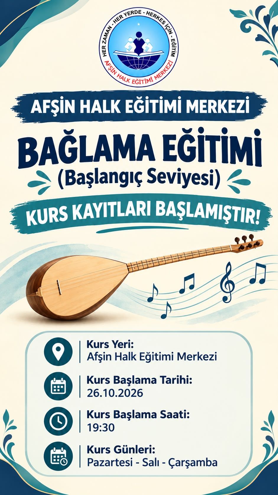 Afşin Halk Eğitimi Merkezinde 4 Yeni Kurs Açılıyor (1)