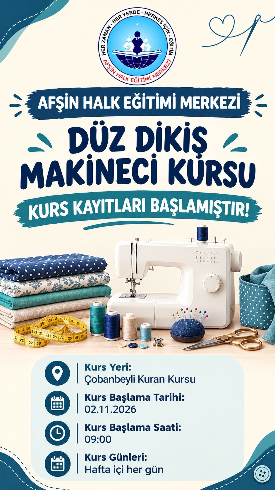 Afşin Halk Eğitimi Merkezinde 4 Yeni Kurs Açılıyor (2)
