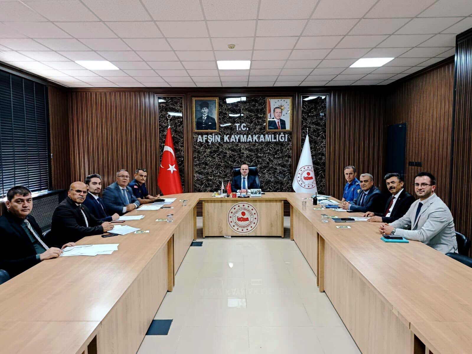 Afşin’de 29 Ekim Cumhuriyet Bayramı Hazırlıkları Değerlendirildi