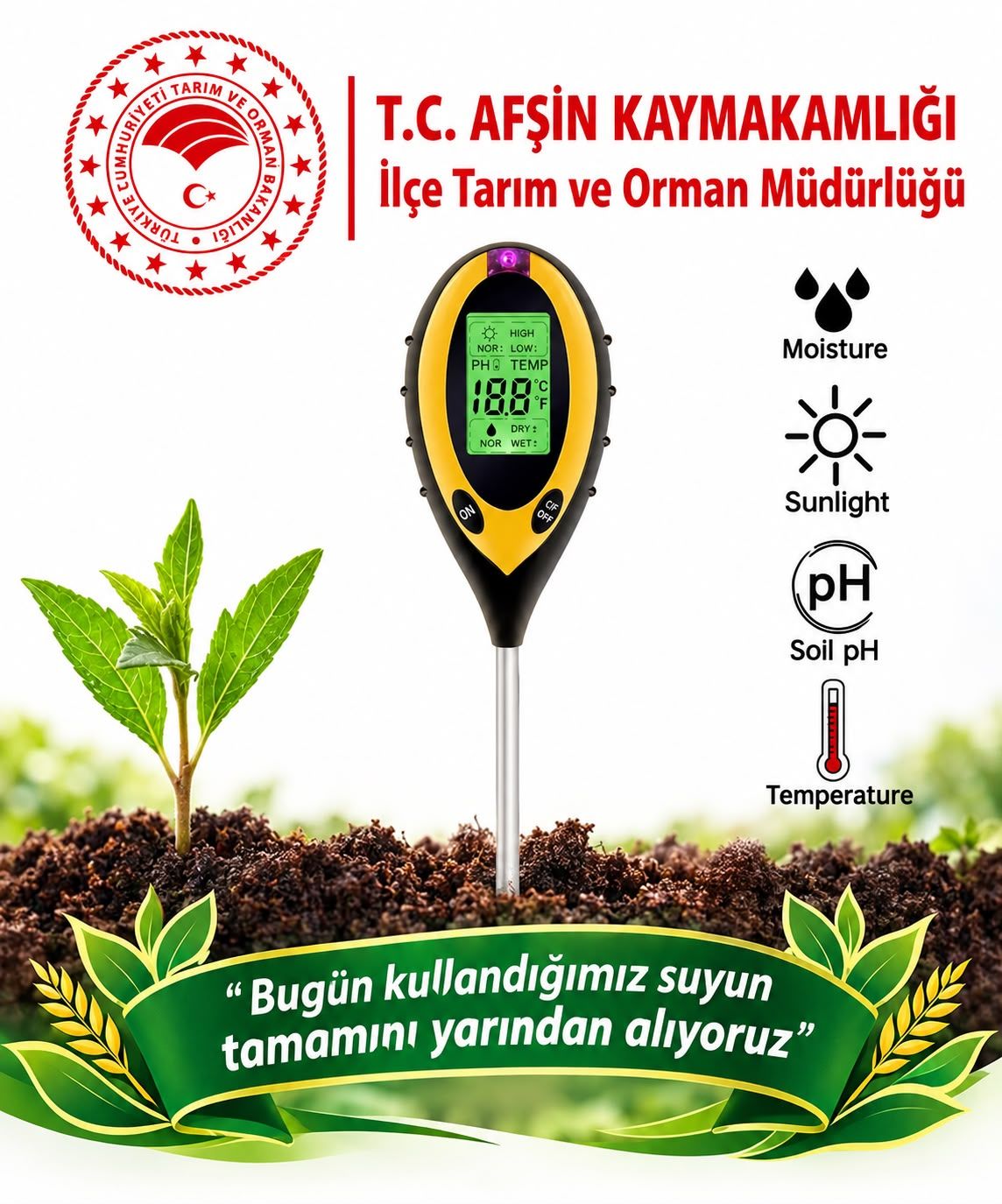 Afşin’de Tarımsal Sulamada Yeni Dönem Çiftçilere Eğitim Ve Toprak Nem Ölçüm Cihazı Desteği