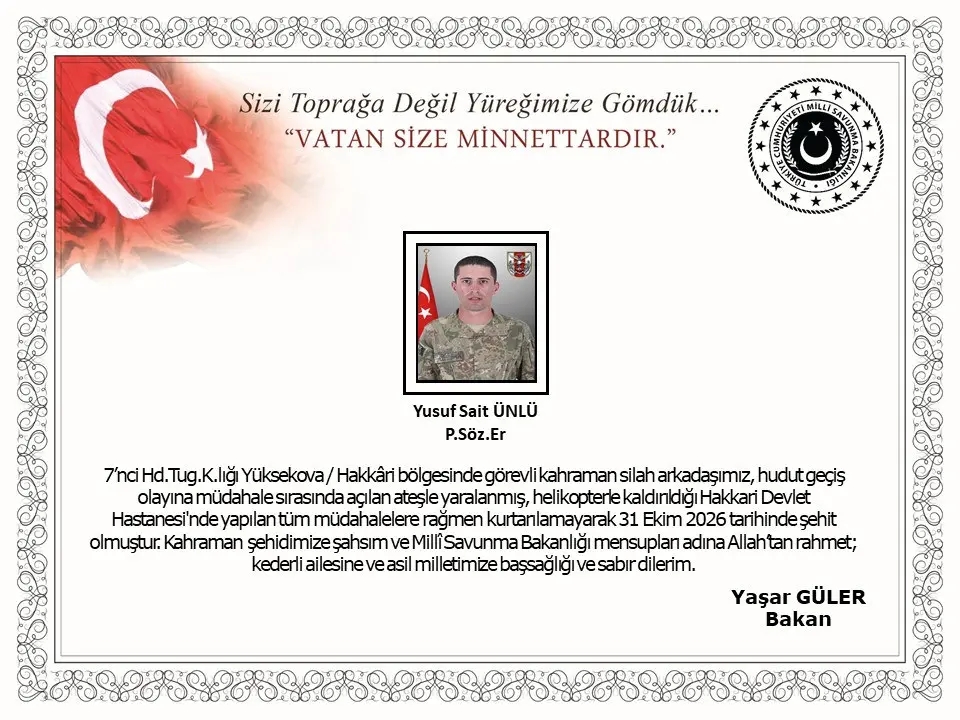 Türkiye’ye Şehit Ateşi Düştü! Yusuf Sait Ünlü Kurtarılamadı
