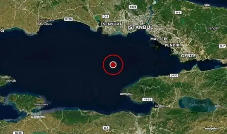 Son Dakika Marmara Denizi’nde Deprem!